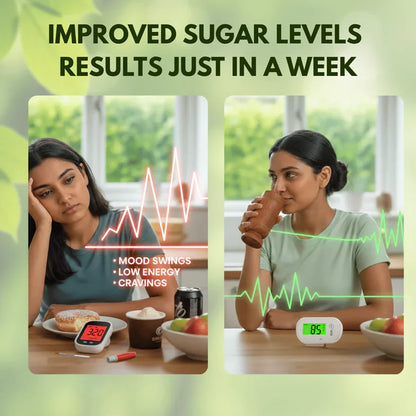 Sugar Balance Vijaysaar Wood Glass