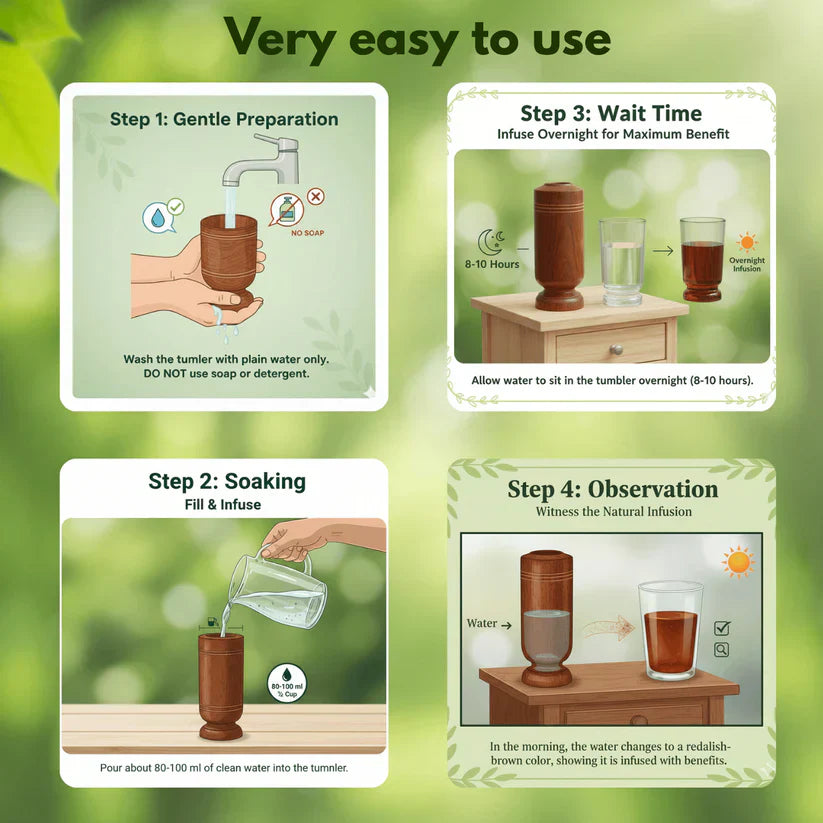 Sugar Balance Vijaysaar Wood Glass